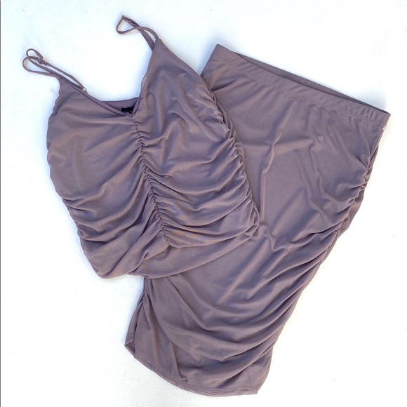 See You Monday Other - See You Monday Two-Piece Ruched Top & Skirt